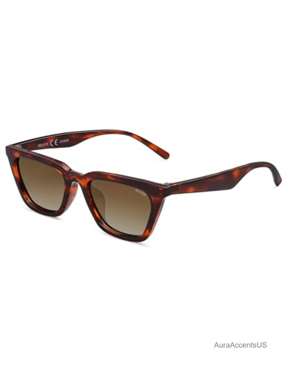Polarized Narrow Square Cateye Sunglasses with UV400 Protection